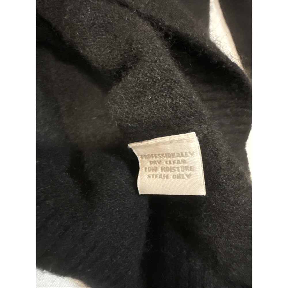 CHARTER CLUB Black 100% Cashmere V neck Sweater Women Medium Classic Minimalist - Picture 5 of 9